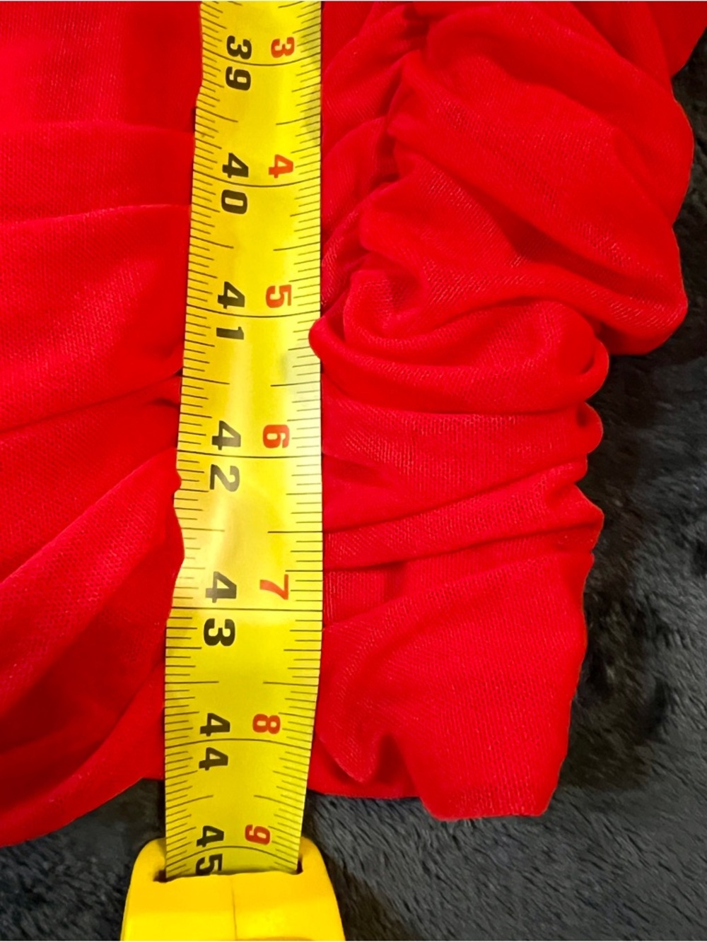 New Bardot Wms Aliyah Fire Red Sheer Ruched Crisscross L/S Coquette Midi Dress M - Picture 13 of 15